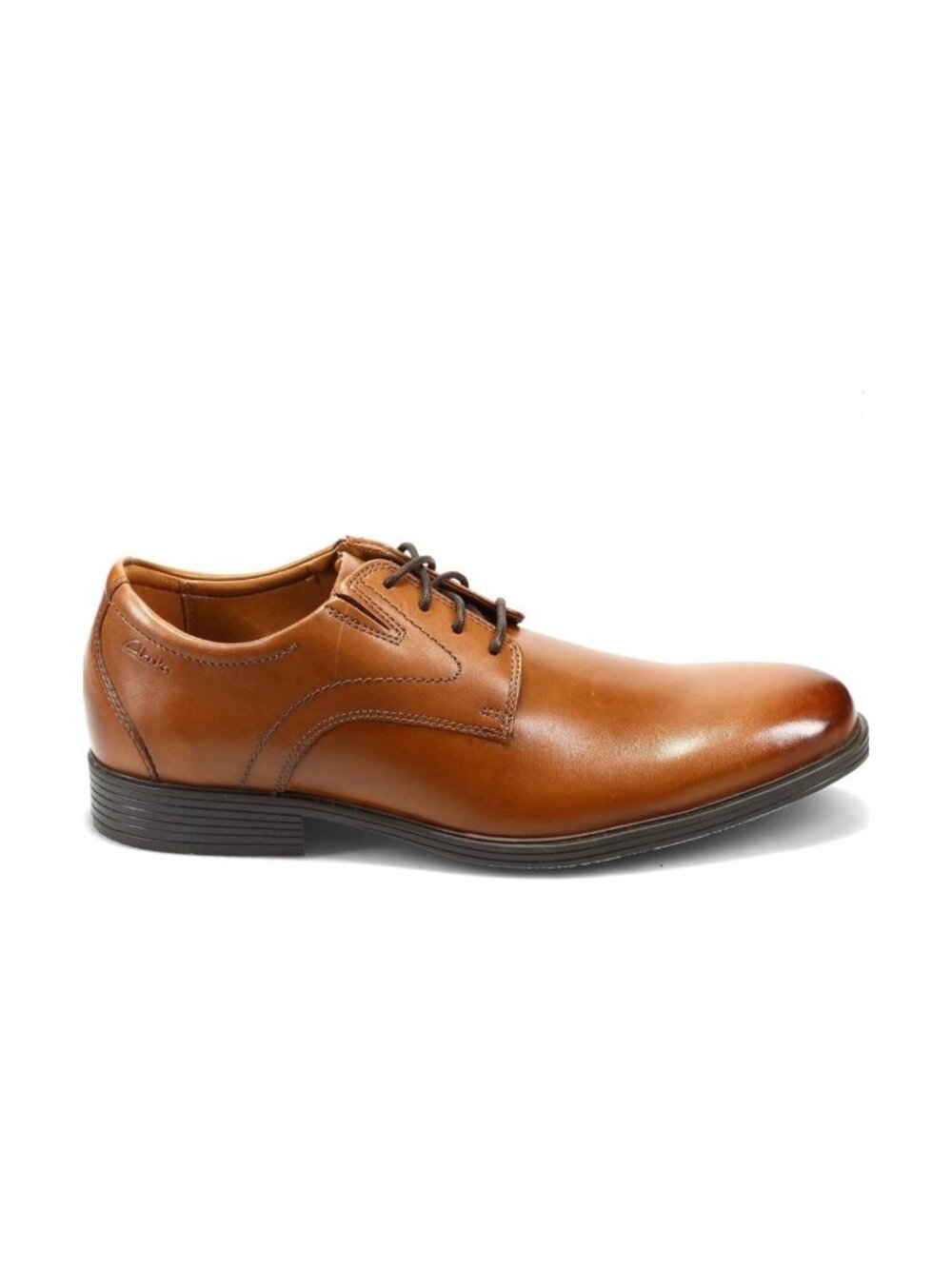 Men’s Clarks Brown Leather Oxford Dress Shoes Wide Comfort Office BusinessCasual - Picture 2 of 8
